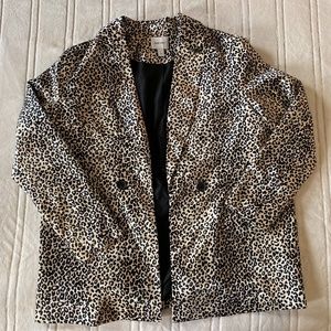 Nine West Leopard Blazer